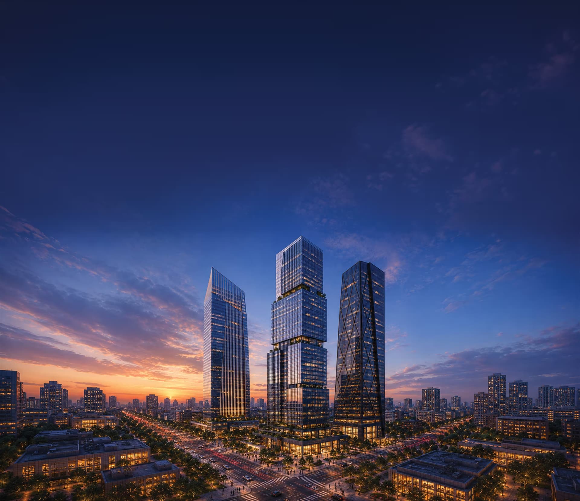 Rendering of the RetailX premium retail towers.