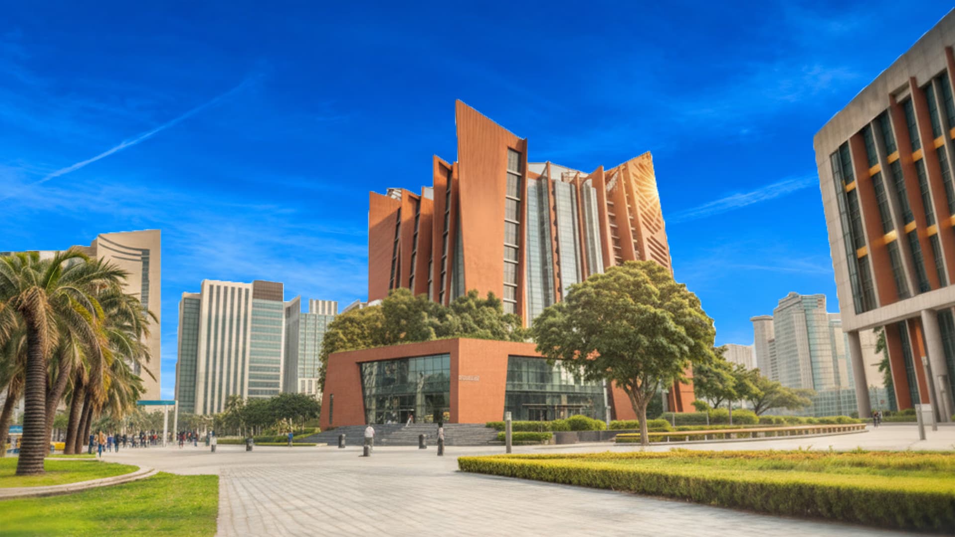 Rendering of NSIT University District, an academic anchor within NSIT City.